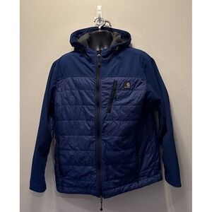 Carhartt Men's Nylon Ripstop‎ Soft Shell Hybrid Jacket Size Large Blue